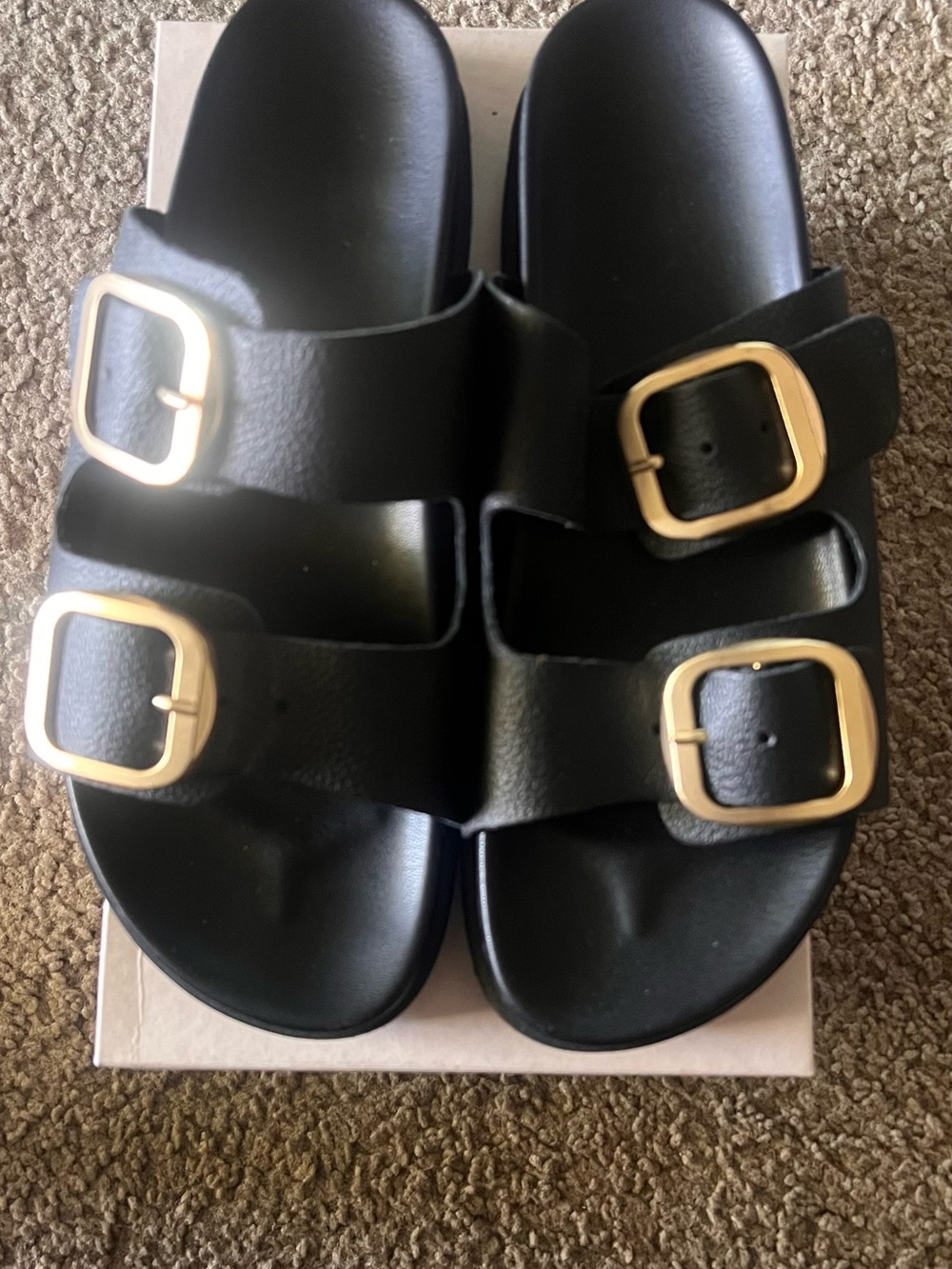 Mila Paoli black Italian leather sandals size 9.5